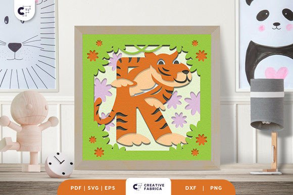 Alphabet Animal Letter R 3D Shadow Box for Birthdays