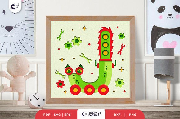 Alphabet Robot Letter J 3D Shadow Box Review