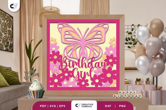 Birthday Butterfly 3D Shadow Box SVG Review