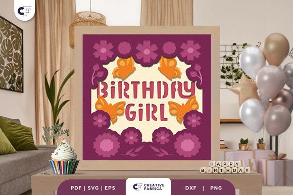 Birthday Butterfly 3D SVG for Birthdays