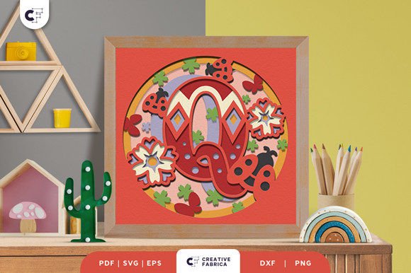 Floral Alphabet Letter Q 3D SVG for Birthdays