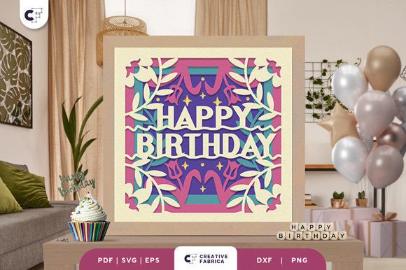 Floral Birthday 3D Shadow Box Papercut Review for Sellers