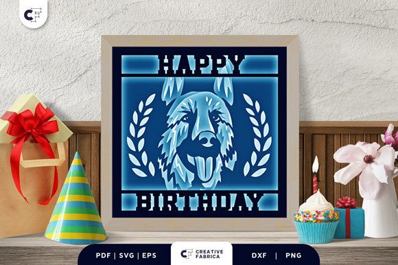 German Shepherd Birthday 3D Paper Cut Review