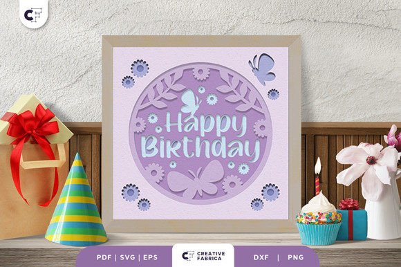 Happy Birthday with Butterfly 3D SVG Review
