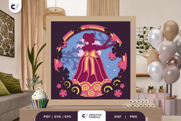 Mis Quince Shadow Box 3D SVG for Birthdays