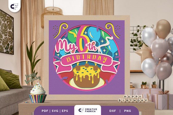 My 6th Birthday 3D Shadow Box Paper Cut Review