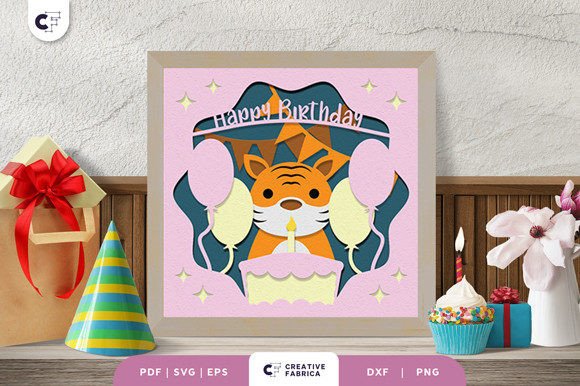 Review: Birthday Tiger 3D Shadow Box Papercut Design