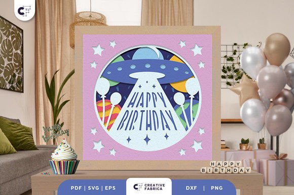 Solar System Birthday 3D Shadow Box SVG Review