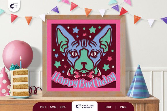 Sphynx Cat Birthday 3D Paper Cut: A 3D SVG Review