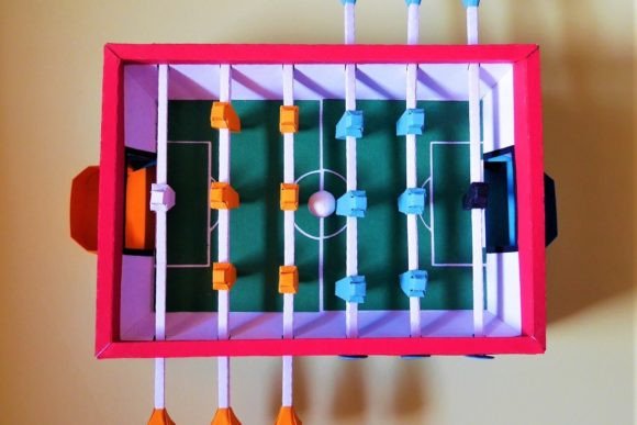 Table Football Gift Box: 3D SVG for Birthdays